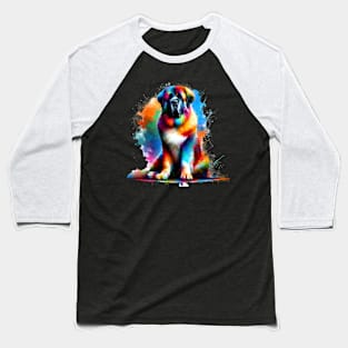 Pyrenean Mastiff in a Colorful Artistic Splendor Baseball T-Shirt